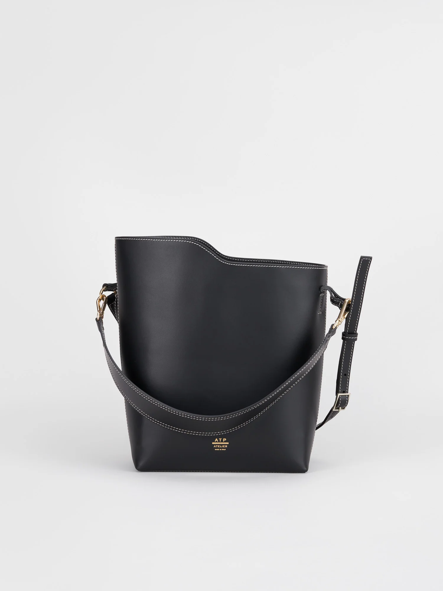 Vesker | Scafati Black Leather Tote Bag